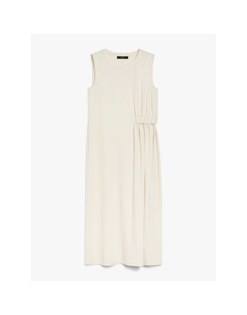 Young Ideas/Henmores - Tenebre Side Ruche Sleeveless Dress - 001 Ivory - XS