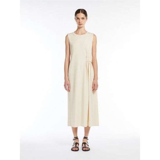 Young Ideas/Henmores - Tenebre Side Ruche Sleeveless Dress - 001 Ivory - XS