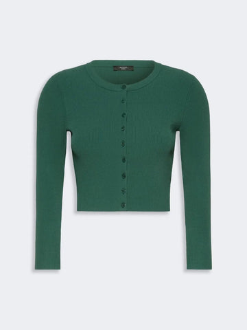 Young Ideas & Henmores - Tennis Ribbed Jersey Cardigan - 003 Green - S