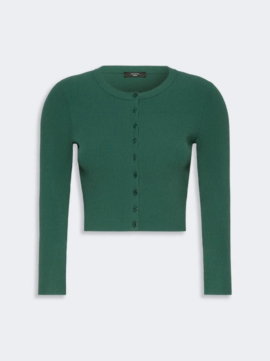 Young Ideas & Henmores - Tennis Ribbed Jersey Cardigan - 003 Green - S