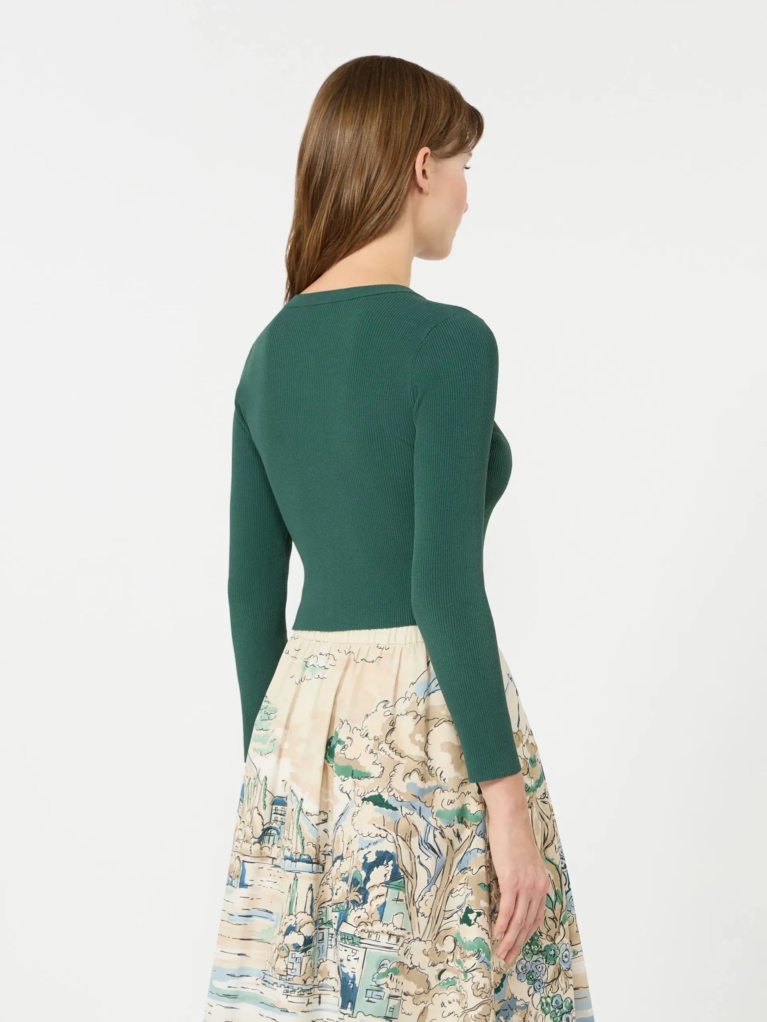 Young Ideas & Henmores - Tennis Ribbed Jersey Cardigan - 003 Green - S