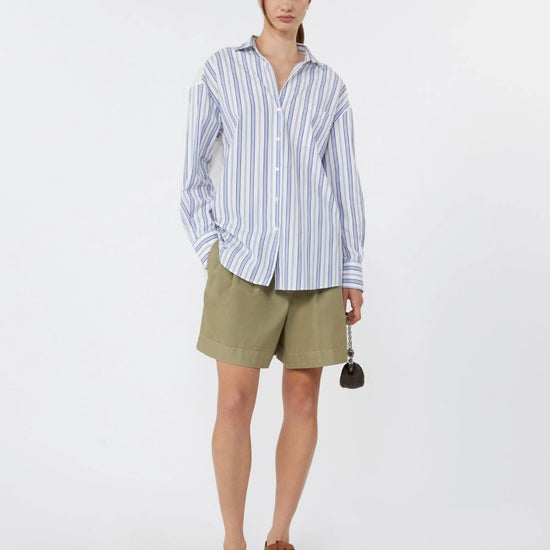 Young Ideas/Henmores - Tessile Pinstripe Broderie Anglaise Shirt - 050 Blue - 6