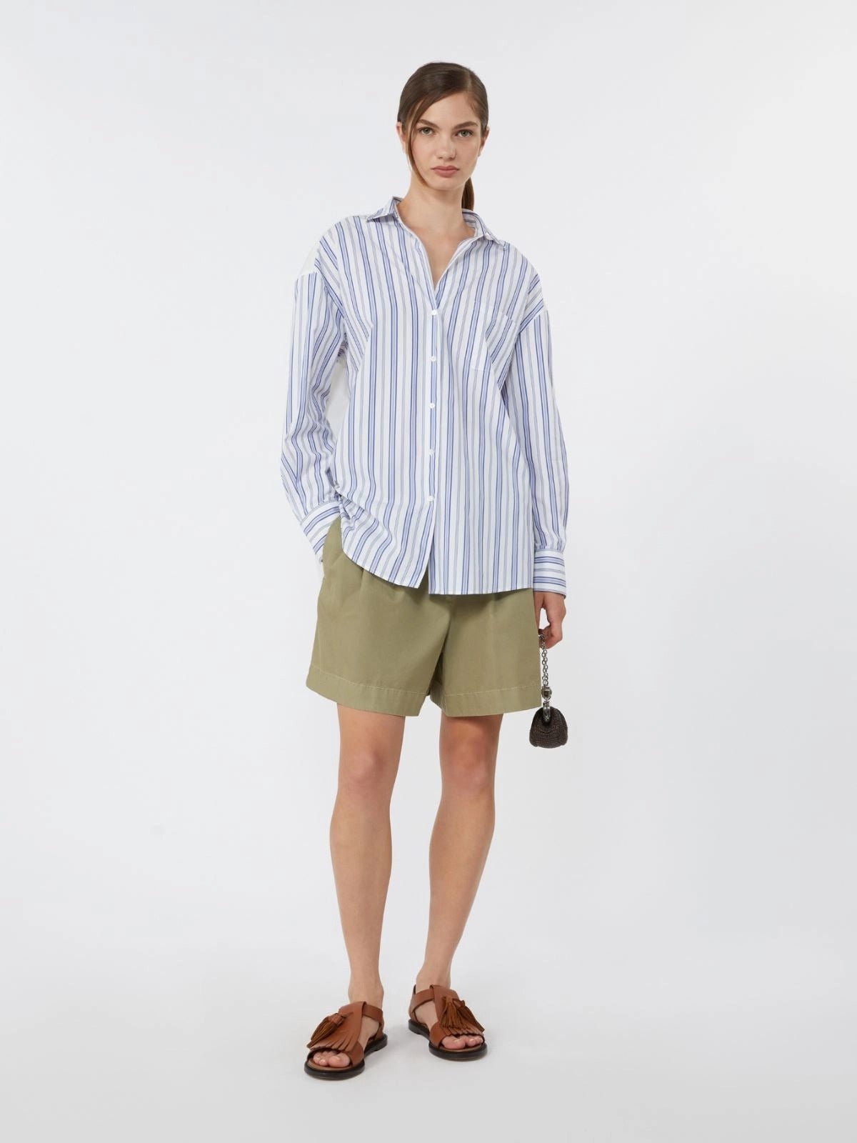 Young Ideas/Henmores - Tessile Pinstripe Broderie Anglaise Shirt - 050 Blue - 6