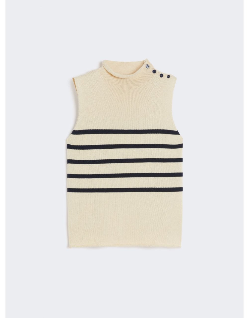 Young Ideas/Henmores - Trofeo Stripe Detail Sleeveless Top - 017 Ivory - S