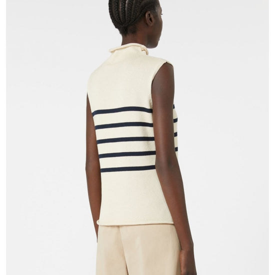 Young Ideas/Henmores - Trofeo Stripe Detail Sleeveless Top - 017 Ivory - S