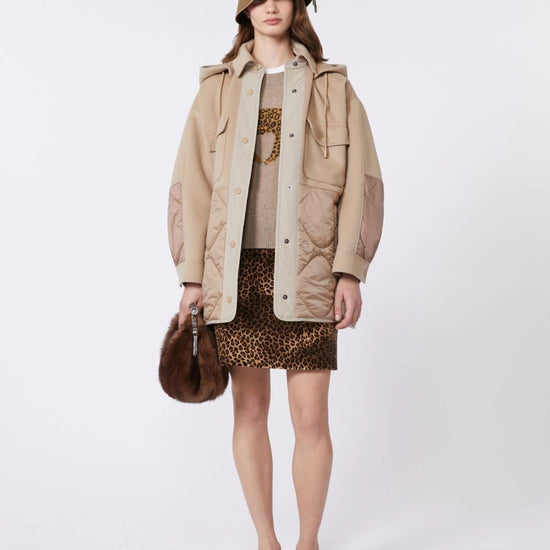 Young Ideas/Henmores - Tunica Leopard Graphic Cashmere Jumper - 002 Turtledove - XS