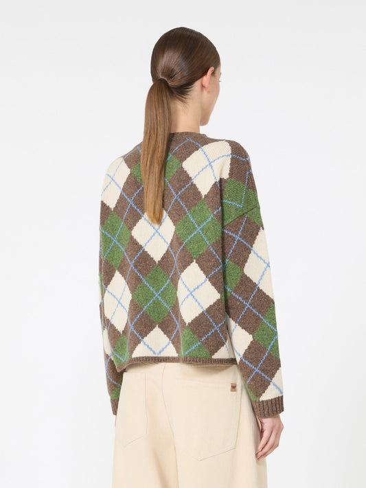 Young Ideas & Henmores -Vasaio Argyle Jumper -001 Brown/Ecru Multi -XS