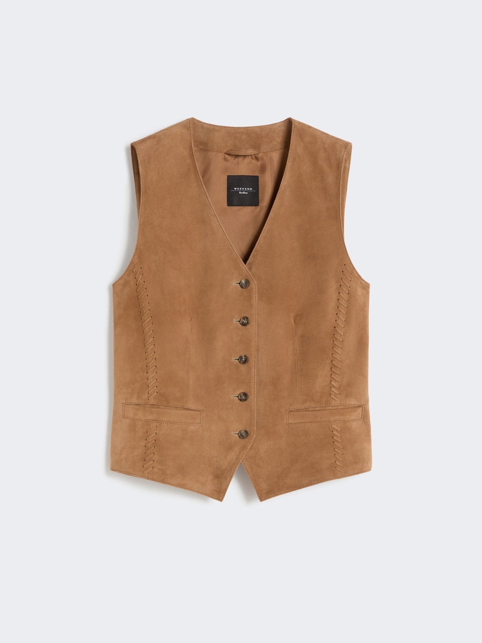 Young Ideas & Henmores - Vetusta Suede Waistcoat - 001 Brown - 8
