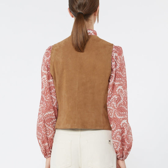 Young Ideas & Henmores - Vetusta Suede Waistcoat - 001 Brown - 8