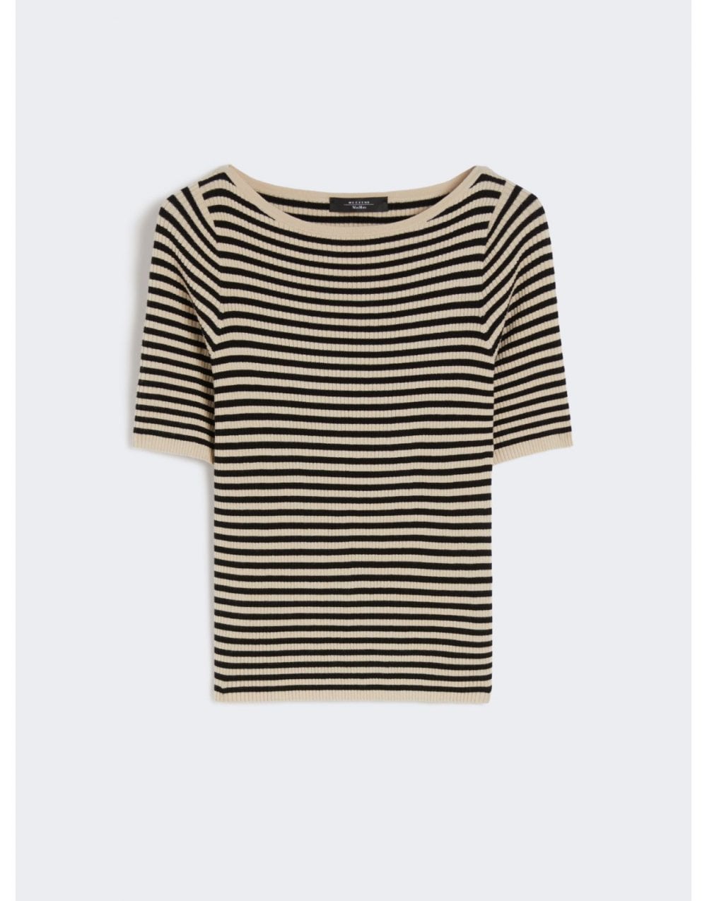 Young Ideas/Henmores - Waser Striped Short Sleeve Top - 018 Beige/Navy - S
