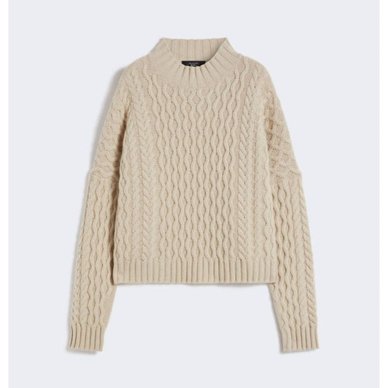 Young Ideas/Henmores - Yard Cable Textured Wool Jumper - 002 Beige - XS