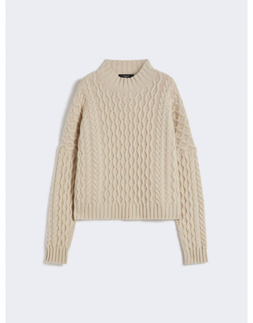 Young Ideas/Henmores - Yard Cable Textured Wool Jumper - 002 Beige - XS