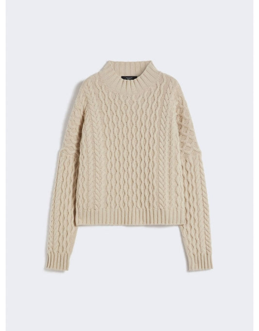 Young Ideas/Henmores - Yard Cable Textured Wool Jumper - 002 Beige - XS