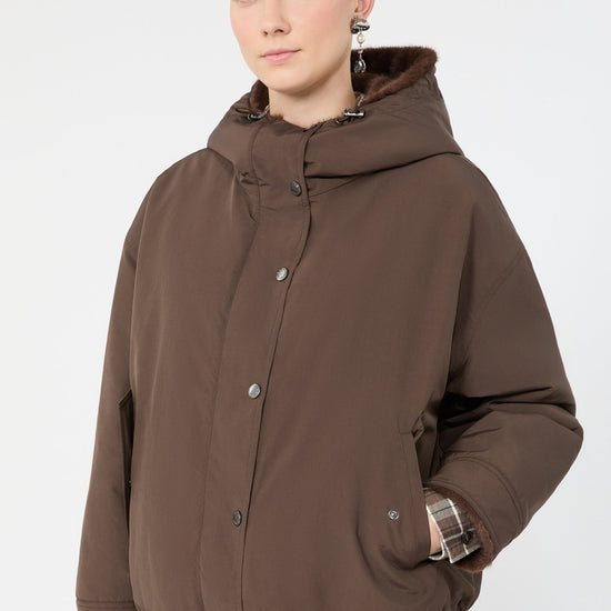 Young Ideas & Henmores -Zanna Short Raincoat -012 Castagna Brown -6