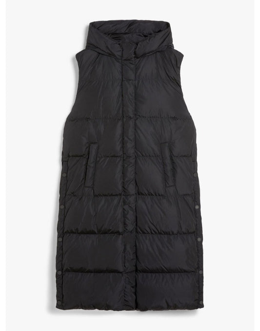 Young Ideas/Henmores - Zimino Quilted Long Gilet - 004 Black - 8