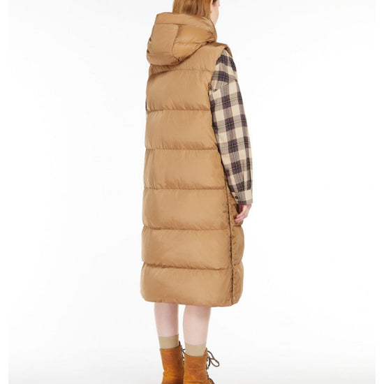 Young Ideas/Henmores - Zimino Quilted Long Gilet - 004 Black - 8