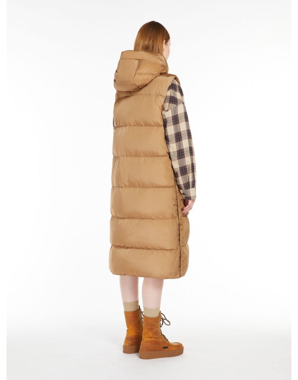 Young Ideas/Henmores - Zimino Quilted Long Gilet - 004 Black - 8