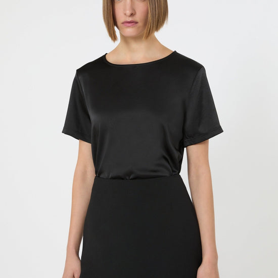 Young Ideas & Henmores - Zona Jersey Silk Touch Top - 006 Black - XS