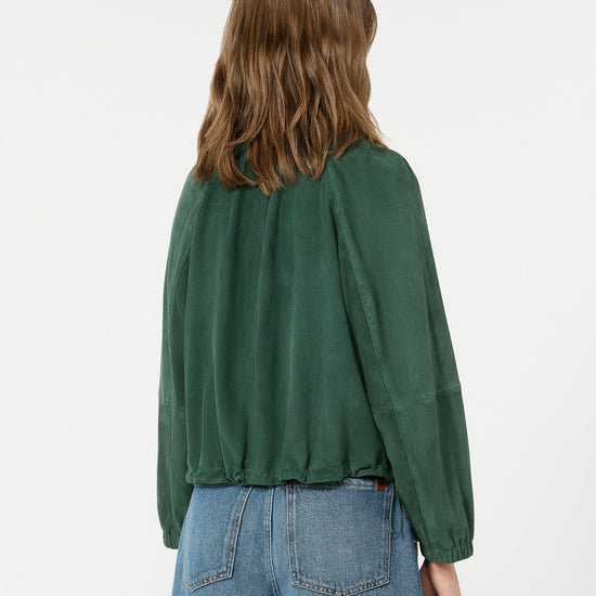 Young Ideas & Henmores - Zuppa Suede Short Jacket - 002 Dark Green - 8