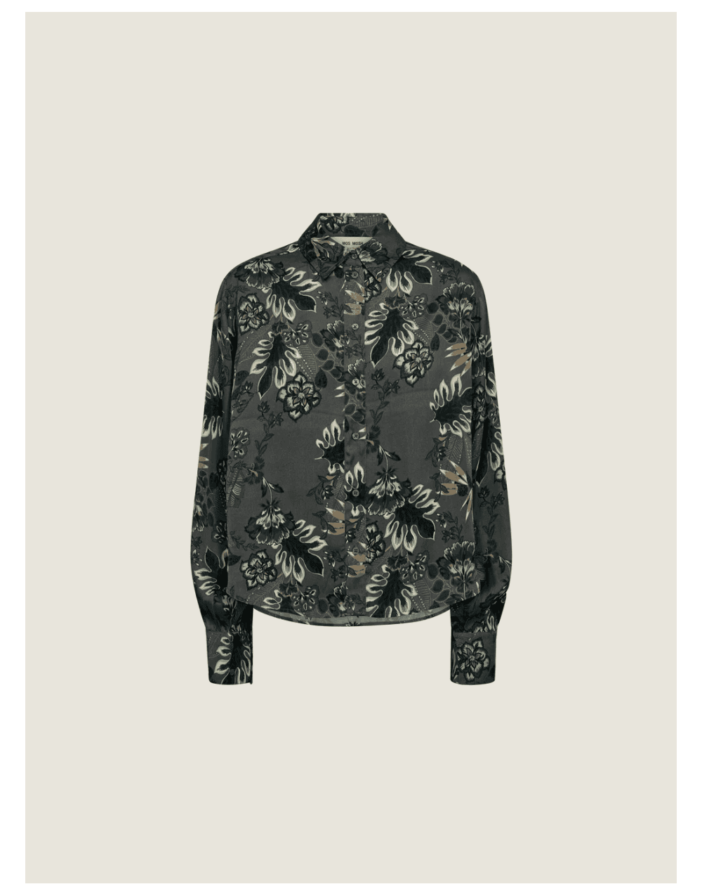 Young Ideas/Henmores - Abina Floro Print Shirt - 836 Dark Green - XS