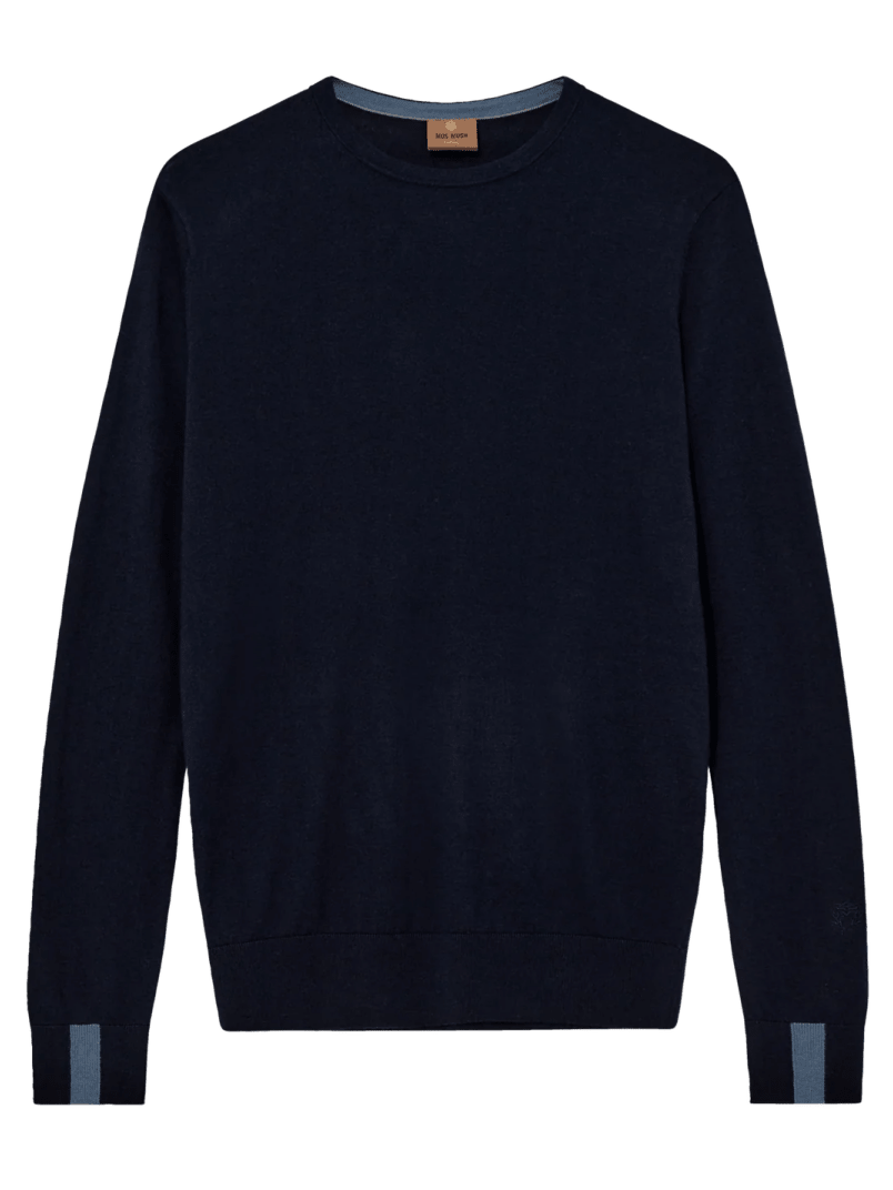 Young Ideas & Henmores -Adam Crew Neck Knit -469 Navy -M