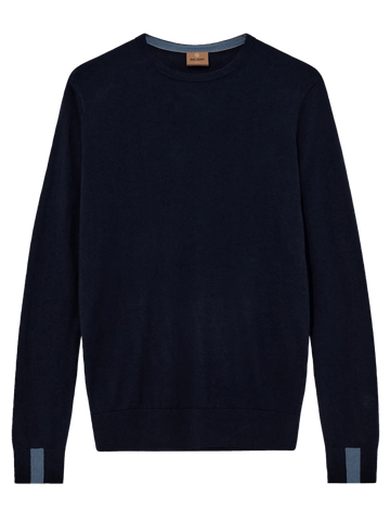 Young Ideas & Henmores -Adam Crew Neck Knit -469 Navy -M