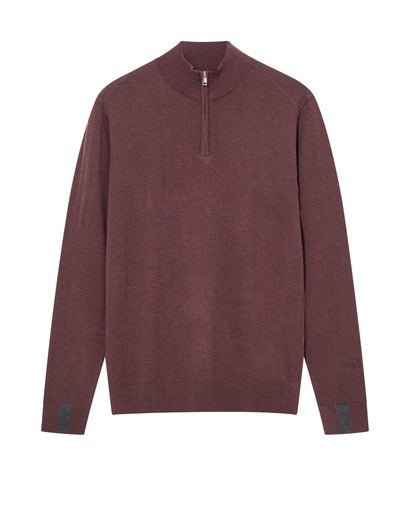 Young Ideas & Henmores -Adam Quarter Zip Knit -283 Huckleberry -M