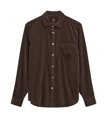 Young Ideas & Henmores -Alden Corduroy Shirt -285 Black Coffee -M