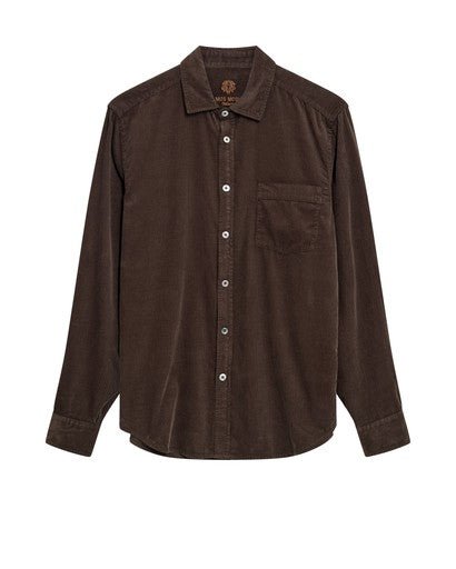 Young Ideas & Henmores -Alden Corduroy Shirt -285 Black Coffee -M