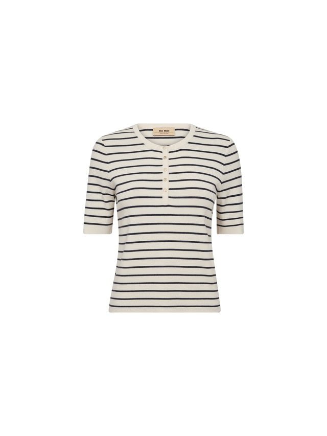Young Ideas & Henmores -Aliz Caliz Stripe Jersey Top -191 India Ink -XS