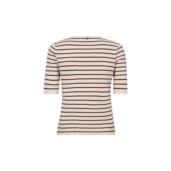Young Ideas & Henmores -Aliz Caliz Stripe Jersey Top -273 Cabernet -XS