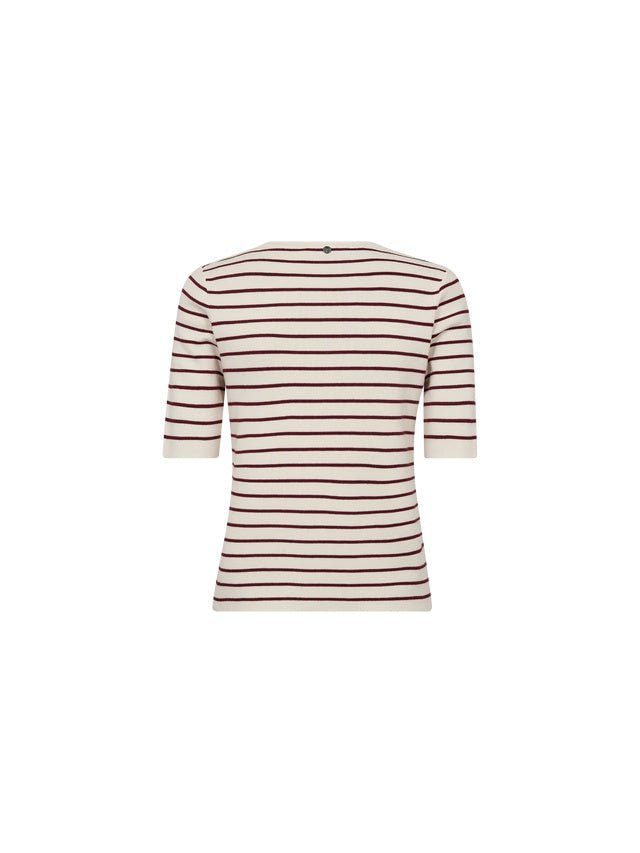 Young Ideas & Henmores -Aliz Caliz Stripe Jersey Top -273 Cabernet -XS