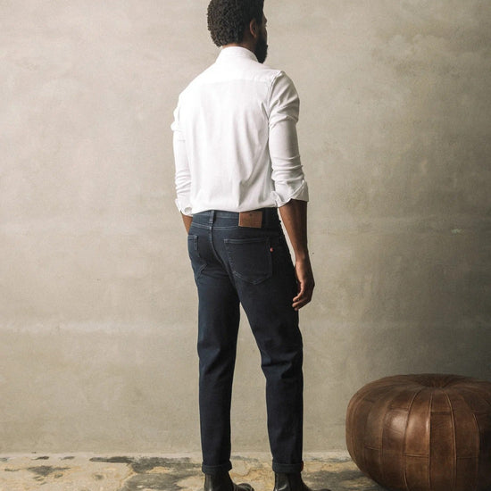 Young Ideas & Henmores -Andrew Blue Black Jeans -485 Blue Black Denim -32