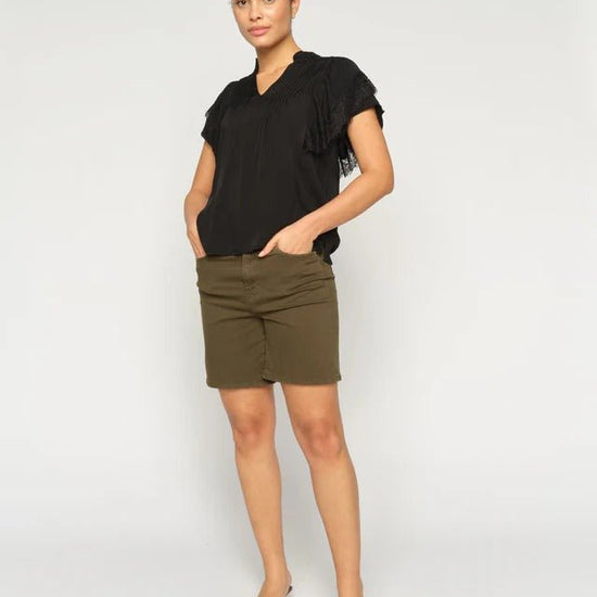 Young Ideas/Henmores - Bati Len Shorts - 543 Olive Night - 26