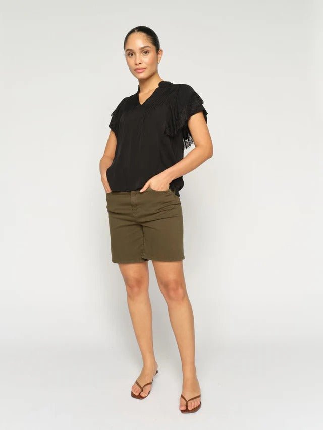 Young Ideas/Henmores - Bati Len Shorts - 543 Olive Night - 26