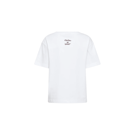 Young Ideas & Henmores -Bernat Crew Neck Graphic T-Shirt -101 White -XS