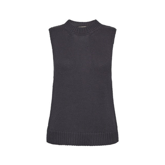 Young Ideas & Henmores -Bine Cotton Sleevless Top -191 India Ink -XS