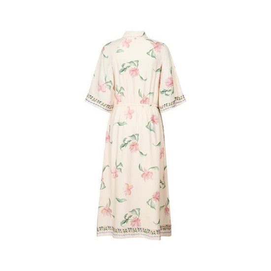 Young Ideas/Henmores - Bunno Big Orchid Dress - 180 Ecru - XS