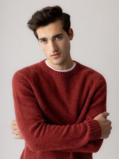 Young Ideas & Henmores -Carlos Crew Neck Knit -876 Oatmeal Melange -M