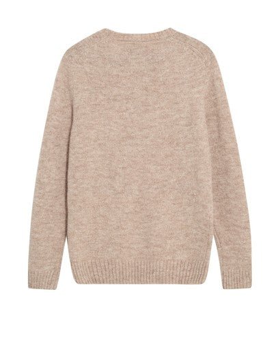 Young Ideas & Henmores -Carlos Crew Neck Knit -876 Oatmeal Melange -M