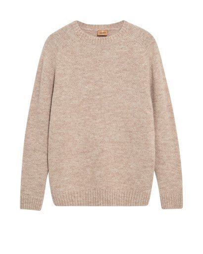Young Ideas & Henmores -Carlos Crew Neck Knit -876 Oatmeal Melange -M