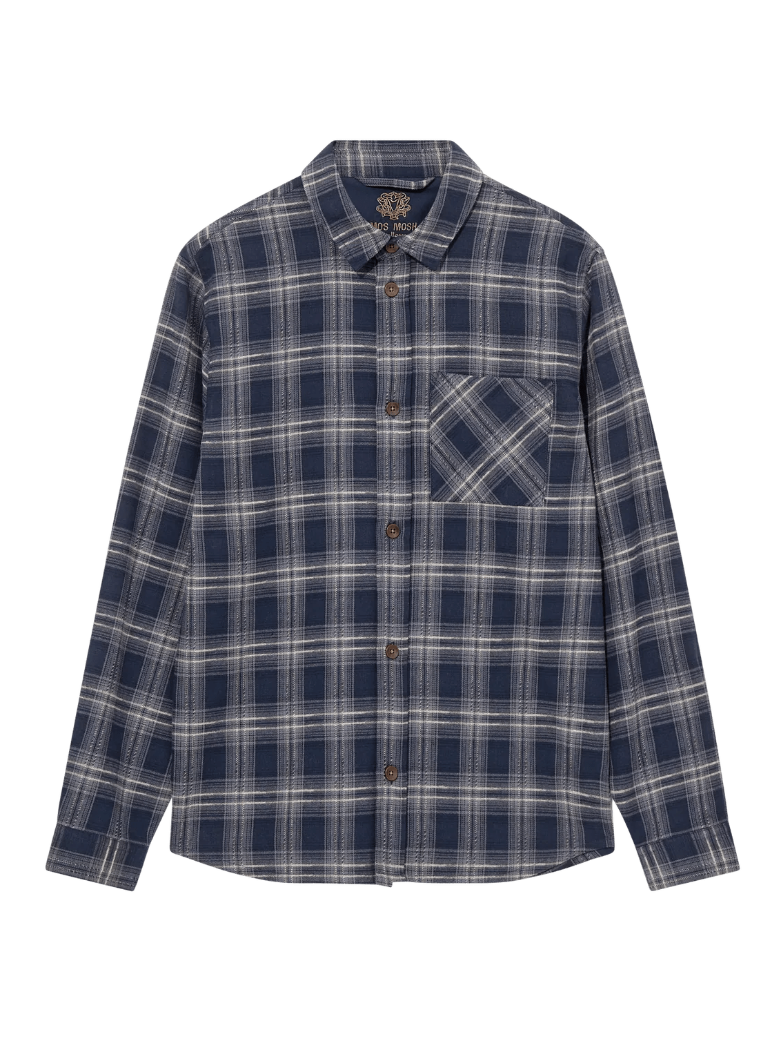 Young Ideas & Henmores -David Bruse Check Overshirt -468 Salute Navy -M