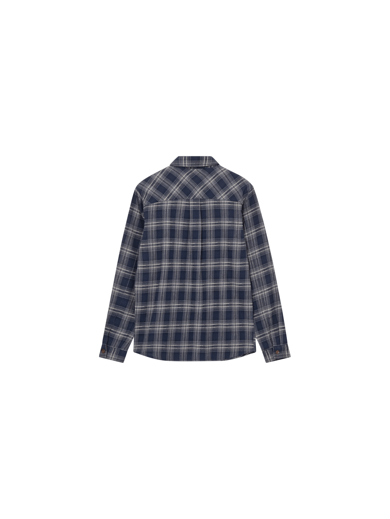 Young Ideas & Henmores -David Bruse Check Overshirt -468 Salute Navy -M