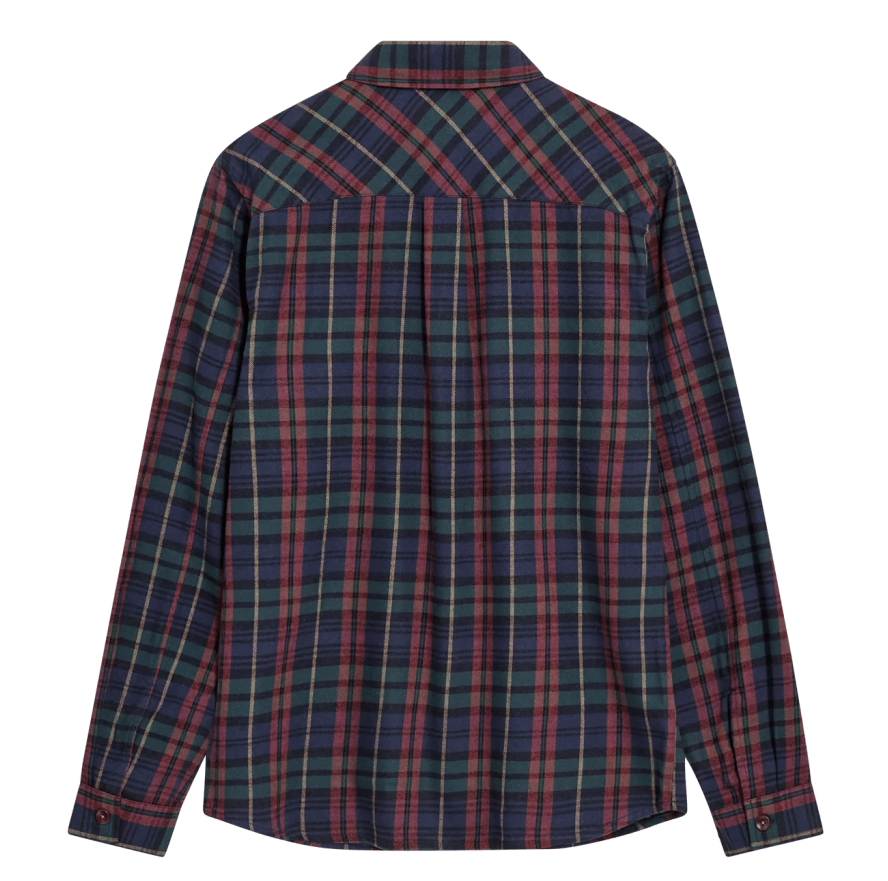 Young Ideas & Henmores -David Hang Tartan Overshirt -276 Burnt Russet -M