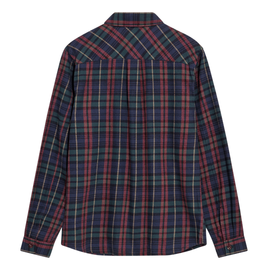Young Ideas & Henmores -David Hang Tartan Overshirt -276 Burnt Russet -M