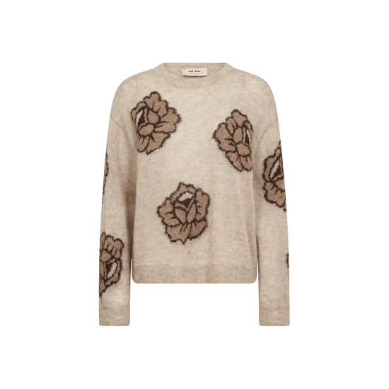 Young Ideas & Henmores -Drea Popli Rose Bud Jumper -733 Doeskin Brown -XS