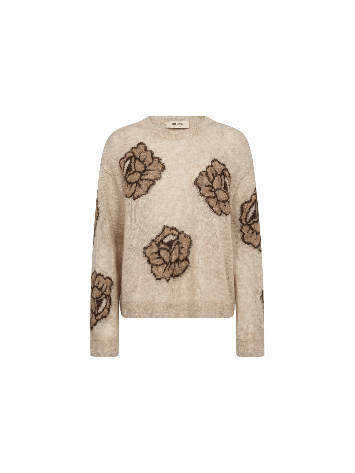 Young Ideas & Henmores -Drea Popli Rose Bud Jumper -733 Doeskin Brown -XS