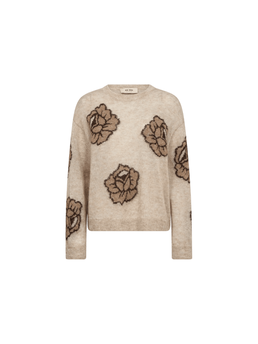 Young Ideas & Henmores -Drea Popli Rose Bud Jumper -733 Doeskin Brown -XS