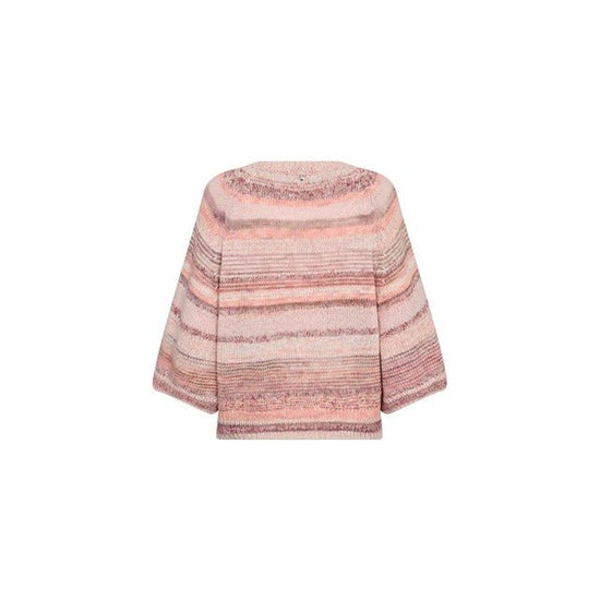 Young Ideas/Henmores - Edele Stripe 3/4 Sleeve Jumper - 166 Peachy - S