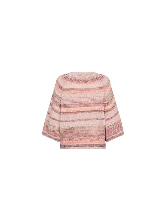 Young Ideas/Henmores - Edele Stripe 3/4 Sleeve Jumper - 166 Peachy - S
